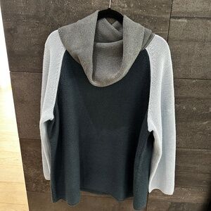 Coldwater Creek Oversized Cowl Neck Color Block Sweater Size 2X